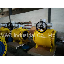 Big Size API 6D Full Port Trunnion Mounted Flanged Ball Valve